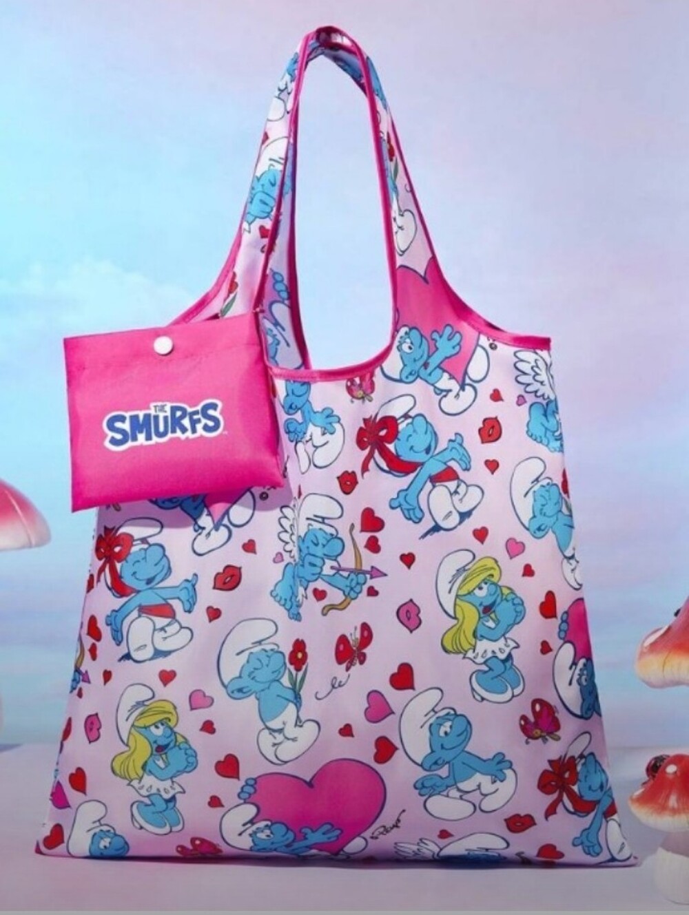 "The Smurfs"Foldable Tote Bag 💙🩷